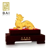 BAI GIFT PATUNG PIXIU FENGSHUI PAJANGAN HEWAN SUCI LAPIS EMAS 24k SIZE L