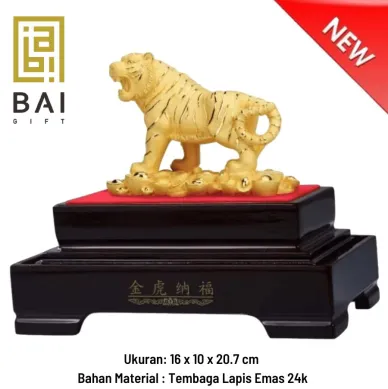 Produk BAI GIFT PAJANGAN PATUNG SHIO MACAN LAPIS EMAS 24K SIZE M 4 ~blog/2023/3/16/macan_new_3