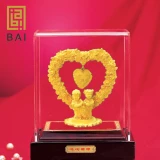 BAI GIFT PAJANGAN PENGANTIN CINA LOVE LAPIS EMAS 24K