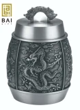 BAI GIFT TEMPAT MENYIMPAN TEH MOTIF NAGA FENGSHUI 