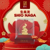 BAI GIFT PAJANGAN PATUNG SHIO NAGA LAPIS EMAS MINI 24K