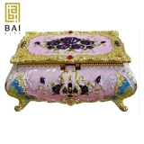 BAI GIFT BOX JEWELRY ENAMEL KOTAK PERHIASAN  AKSESORIS  PINK